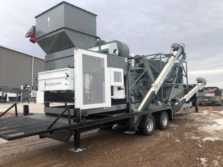 Portable Bench Air Screen, used CG7 with swing outs, conveyors, etc.