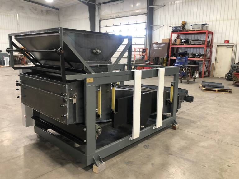 All Screen machine Food Grade with agitating hopper.