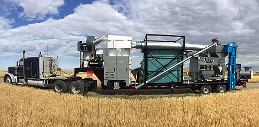 mobile grain seed cleaner